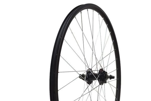 Колесо 27,5"MTB переднее, двойной обод Qijian DA-18 27,5" 32H, втулка Solon DH902F, Disc, 2 промподшипника, крепление IS6, черный Колесо 27,5"MTB переднее, двойной обод Qijian DA-18 27,5" 32H, втулка Solon DH902F, Disc, 2 промподшипника, крепление IS6, черный